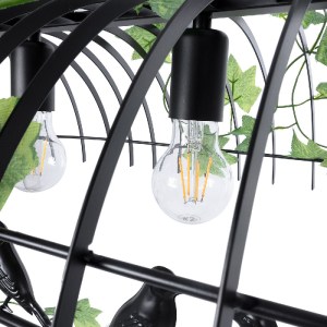 glo-01255-01255_8 GLOBOSTAR® NEST 01255 VINTAGE ΚΡΕΜΑΣΤΟ ΦΩΤΙΣΤΙΚΟ ΦΙΓΟΥΡΑ ΠΟΛΥΦΩΤΟ 4 X E27 IP20 MΑΥΡΟ ΜΕΤΑΛ
