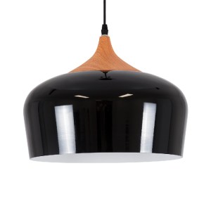 glo-01261-01261_0 GLOBOSTAR® VILI 01261 ΜΟΝΤΕΡΝΟ ΚΡΕΜΑΣΤΟ ΦΩΤΙΣΤΙΚΟ ΚΑΜΠΑΝΑ ΜΟΝΟΦΩΤΟ 1 X E27 IP20 ΜΑΥΡΟ & ΜΠ