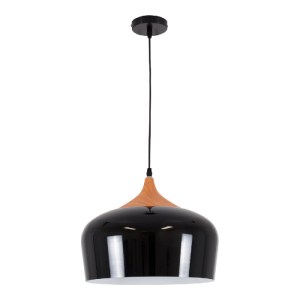 glo-01261-01261_3 GLOBOSTAR® VILI 01261 ΜΟΝΤΕΡΝΟ ΚΡΕΜΑΣΤΟ ΦΩΤΙΣΤΙΚΟ ΚΑΜΠΑΝΑ ΜΟΝΟΦΩΤΟ 1 X E27 IP20 ΜΑΥΡΟ & ΜΠ