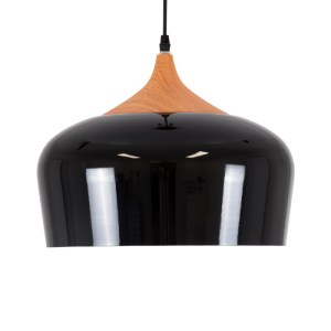 glo-01261-01261_4 GLOBOSTAR® VILI 01261 ΜΟΝΤΕΡΝΟ ΚΡΕΜΑΣΤΟ ΦΩΤΙΣΤΙΚΟ ΚΑΜΠΑΝΑ ΜΟΝΟΦΩΤΟ 1 X E27 IP20 ΜΑΥΡΟ & ΜΠ