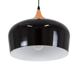 glo-01261-01261_5 GLOBOSTAR® VILI 01261 ΜΟΝΤΕΡΝΟ ΚΡΕΜΑΣΤΟ ΦΩΤΙΣΤΙΚΟ ΚΑΜΠΑΝΑ ΜΟΝΟΦΩΤΟ 1 X E27 IP20 ΜΑΥΡΟ & ΜΠ