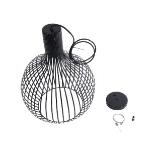 glo-01266-01266_11 GLOBOSTAR® SCANDI 01266 ΜΟΝΤΕΡΝΟ ΚΡΕΜΑΣΤΟ ΦΩΤΙΣΤΙΚΟ ΠΛΕΓΜΑ ΜΟΝΟΦΩΤΟ 1 X E27 IP20 ΜΑΥΡΟ ΜΕΤ