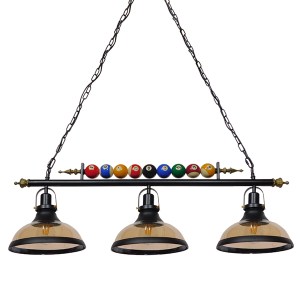 glo-01280-01280_002 GLOBOSTAR® BILLIARD SERIES 01280 VINTAGE ΚΡΕΜΑΣΤΟ ΦΩΤΙΣΤΙΚΟ ΦΙΓΟΥΡΑ ΤΡΙΦΩΤΟ 3 X E27 IP20 M