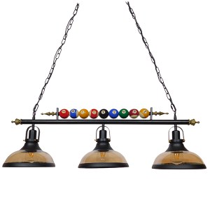 glo-01280-01280_003 GLOBOSTAR® BILLIARD SERIES 01280 VINTAGE ΚΡΕΜΑΣΤΟ ΦΩΤΙΣΤΙΚΟ ΦΙΓΟΥΡΑ ΤΡΙΦΩΤΟ 3 X E27 IP20 M