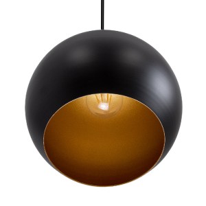 glo-01287-B-01287_b_5 GLOBOSTAR® ROCKFORD 01287-B ΜΟΝΤΕΡΝΟ ΚΡΕΜΑΣΤΟ ΦΩΤΙΣΤΙΚΟ ΚΑΜΠΑΝΑ ΜΟΝΟΦΩΤΟ 1 X E27 IP20 ΜΑΥΡ