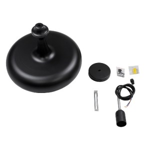 glo-01287-C-01287_c_7 GLOBOSTAR® ROCKFORD 01287-C ΜΟΝΤΕΡΝΟ ΚΡΕΜΑΣΤΟ ΦΩΤΙΣΤΙΚΟ ΚΑΜΠΑΝΑ ΜΟΝΟΦΩΤΟ 1 X E27 IP20 ΜΑΥΡ