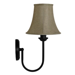 glo-01299-01299_003 GLOBOSTAR® SHELLY 01299 VINTAGE ΕΠΙΤΟΙΧΙΟ ΦΩΤΙΣΤΙΚΟ ΑΠΛΙΚΑ ΜΟΝΟΦΩΤΟ 1 X E27 IP20 ΜΑΥΡΟ ΜΕΤ