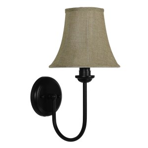 glo-01299-01299_004 GLOBOSTAR® SHELLY 01299 VINTAGE ΕΠΙΤΟΙΧΙΟ ΦΩΤΙΣΤΙΚΟ ΑΠΛΙΚΑ ΜΟΝΟΦΩΤΟ 1 X E27 IP20 ΜΑΥΡΟ ΜΕΤ
