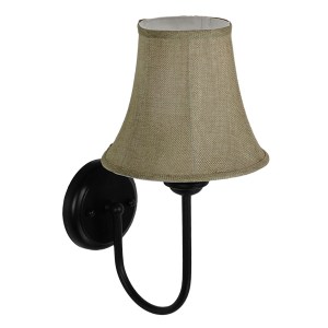 glo-01299-01299_005 GLOBOSTAR® SHELLY 01299 VINTAGE ΕΠΙΤΟΙΧΙΟ ΦΩΤΙΣΤΙΚΟ ΑΠΛΙΚΑ ΜΟΝΟΦΩΤΟ 1 X E27 IP20 ΜΑΥΡΟ ΜΕΤ