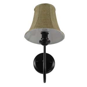 glo-01299-01299_007 GLOBOSTAR® SHELLY 01299 VINTAGE ΕΠΙΤΟΙΧΙΟ ΦΩΤΙΣΤΙΚΟ ΑΠΛΙΚΑ ΜΟΝΟΦΩΤΟ 1 X E27 IP20 ΜΑΥΡΟ ΜΕΤ