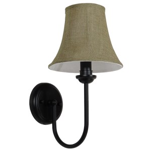 glo-01299-01299_0 GLOBOSTAR® SHELLY 01299 VINTAGE ΕΠΙΤΟΙΧΙΟ ΦΩΤΙΣΤΙΚΟ ΑΠΛΙΚΑ ΜΟΝΟΦΩΤΟ 1 X E27 IP20 ΜΑΥΡΟ ΜΕΤ