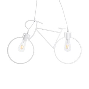glo-01300-01300_2 GLOBOSTAR® BIKE 01300 VINTAGE ΚΡΕΜΑΣΤΟ ΦΩΤΙΣΤΙΚΟ ΦΙΓΟΥΡΑ ΔΙΦΩΤΟ 2 X E27 IP20 ΛΕΥΚΟ ΜΕΤΑΛΛΟ