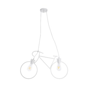 glo-01300-01300_4 GLOBOSTAR® BIKE 01300 VINTAGE ΚΡΕΜΑΣΤΟ ΦΩΤΙΣΤΙΚΟ ΦΙΓΟΥΡΑ ΔΙΦΩΤΟ 2 X E27 IP20 ΛΕΥΚΟ ΜΕΤΑΛΛΟ