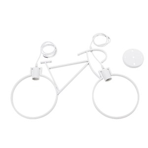 glo-01300-01300_9 GLOBOSTAR® BIKE 01300 VINTAGE ΚΡΕΜΑΣΤΟ ΦΩΤΙΣΤΙΚΟ ΦΙΓΟΥΡΑ ΔΙΦΩΤΟ 2 X E27 IP20 ΛΕΥΚΟ ΜΕΤΑΛΛΟ