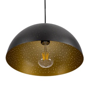 glo-01301-01301_5 GLOBOSTAR® SOLANA 01301 ΜΟΝΤΕΡΝΟ ΚΡΕΜΑΣΤΟ ΦΩΤΙΣΤΙΚΟ ΚΑΜΠΑΝΑ ΜΟΝΟΦΩΤΟ 1 X E27 IP20 ΜΑΥΡΟ & 