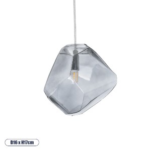 glo-01307-01307_0 GLOBOSTAR® RINA 01307 ΜΟΝΤΕΡΝΟ ΚΡΕΜΑΣΤΟ ΦΩΤΙΣΤΙΚΟ ΜΠΑΛΑ ΜΟΝΟΦΩΤΟ 1 X G9 IP20 ΓΚΡΙ ΓΥΑΛΙ - 