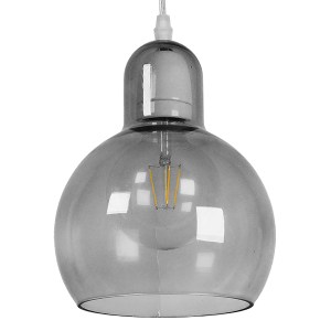 glo-01313-01313_0 GLOBOSTAR® BOSSANOVA 01313 ΜΟΝΤΕΡΝΟ ΚΡΕΜΑΣΤΟ ΦΩΤΙΣΤΙΚΟ ΑΝΑΡΤΗΣΗ ΜΟΝΟΦΩΤΟ 1 X E27 IP20 ΓΚΡΙ