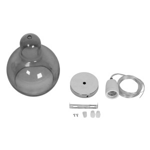 glo-01313-01313_10 GLOBOSTAR® BOSSANOVA 01313 ΜΟΝΤΕΡΝΟ ΚΡΕΜΑΣΤΟ ΦΩΤΙΣΤΙΚΟ ΑΝΑΡΤΗΣΗ ΜΟΝΟΦΩΤΟ 1 X E27 IP20 ΓΚΡΙ