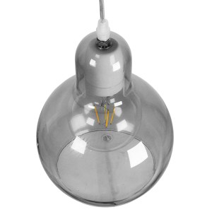 glo-01313-01313_5 GLOBOSTAR® BOSSANOVA 01313 ΜΟΝΤΕΡΝΟ ΚΡΕΜΑΣΤΟ ΦΩΤΙΣΤΙΚΟ ΑΝΑΡΤΗΣΗ ΜΟΝΟΦΩΤΟ 1 X E27 IP20 ΓΚΡΙ
