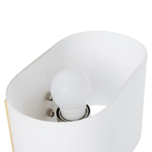 glo-01316-01316_5 GLOBOSTAR® SUTTON 01316 ΜΟΝΤΕΡΝΟ ΕΠΙΤΟΙΧΙΟ ΦΩΤΙΣΤΙΚΟ ΑΠΛΙΚΑ ΜΕ LED ΒΡΑΧΙΟΝΑ ΔΙΦΩΤΟ 1 X E27 IP20 ΜΠΕΖ ΞΥΛΟ, ΛΕΥΚΟ ΓΥΑΛΙ ΜΕ ΑΣΗΜΙ ΜΕΤΑΛΛΟ - Μ15 X Π20 X Υ22.5CM