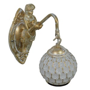 glo-01317-01317_0012 GLOBOSTAR® MERMAID 01317 VINTAGE ΕΠΙΤΟΙΧΙΟ ΦΩΤΙΣΤΙΚΟ ΑΠΛΙΚΑ ΜΟΝΟΦΩΤΟ 1 X E27 IP20 ΛΕΥΚΟ ΓΥ