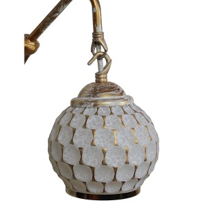 glo-01317-01317_004 GLOBOSTAR® MERMAID 01317 VINTAGE ΕΠΙΤΟΙΧΙΟ ΦΩΤΙΣΤΙΚΟ ΑΠΛΙΚΑ ΜΟΝΟΦΩΤΟ 1 X E27 IP20 ΛΕΥΚΟ ΓΥ