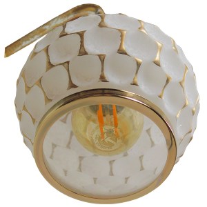 glo-01317-01317_005 GLOBOSTAR® MERMAID 01317 VINTAGE ΕΠΙΤΟΙΧΙΟ ΦΩΤΙΣΤΙΚΟ ΑΠΛΙΚΑ ΜΟΝΟΦΩΤΟ 1 X E27 IP20 ΛΕΥΚΟ ΓΥ