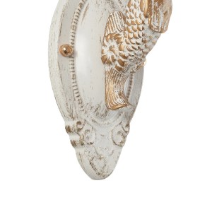 glo-01317-01317_5 GLOBOSTAR® MERMAID 01317 VINTAGE ΕΠΙΤΟΙΧΙΟ ΦΩΤΙΣΤΙΚΟ ΑΠΛΙΚΑ ΜΟΝΟΦΩΤΟ 1 X E27 IP20 ΛΕΥΚΟ ΓΥΑΛΙ ΜΕ ΛΕΥΚΟ & ΧΡΥΣΟ ΜΕΤΑΛΛΟ - Μ28 X Π14 X Υ24CM
