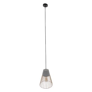 glo-01323-01323_2 GLOBOSTAR® DURANT 01323 ΜΟΝΤΕΡΝΟ ΚΡΕΜΑΣΤΟ ΦΩΤΙΣΤΙΚΟ ΠΛΕΓΜΑ ΜΟΝΟΦΩΤΟ 1 X E27 IP20 ΓΚΡΙ ΤΣΙΜ