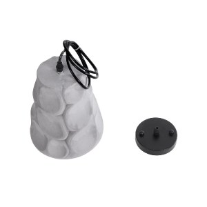 glo-01327-01327_10 GLOBOSTAR® TRIBECA 01327 ΜΟΝΤΕΡΝΟ ΚΡΕΜΑΣΤΟ ΦΩΤΙΣΤΙΚΟ ΚΑΜΠΑΝΑ ΜΟΝΟΦΩΤΟ 1 X E27 IP20 ΓΚΡΙ ΤΣ