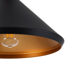 glo-01334-01334_7_a_b_c GLOBOSTAR® CALYPSO 01334 ΜΟΝΤΕΡΝΟ ΚΡΕΜΑΣΤΟ ΦΩΤΙΣΤΙΚΟ ΚΑΜΠΑΝΑ ΣΕΤ ΤΡΙΦΩΤΟ 3 X E27 ΜΑΥΡΟ & Χ
