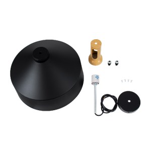 glo-01334-B-01334_10_b GLOBOSTAR® CALYPSO 01334-B ΜΟΝΤΕΡΝΟ ΚΡΕΜΑΣΤΟ ΦΩΤΙΣΤΙΚΟ ΚΑΜΠΑΝΑ ΜΟΝΟΦΩΤΟ 1 X E27 IP20 ΜΑΥΡΟ