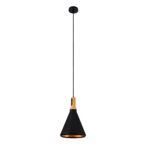 glo-01334-C-01334_3_c GLOBOSTAR® CALYPSO 01334-C ΜΟΝΤΕΡΝΟ ΚΡΕΜΑΣΤΟ ΦΩΤΙΣΤΙΚΟ ΚΑΜΠΑΝΑ ΜΟΝΟΦΩΤΟ 1 X E27 IP20 ΜΑΥΡΟ