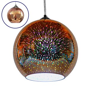glo-01349-01349_0 GLOBOSTAR® JUPITER 01349 ΜΟΝΤΕΡΝΟ ΚΡΕΜΑΣΤΟ ΦΩΤΙΣΤΙΚΟ ΜΠΑΛΑ ΜΟΝΟΦΩΤΟ 1 X E27 IP20 3D ΠΟΛΥΧΡ