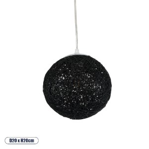 glo-01356-01356_0 GLOBOSTAR® OCEANA 01356 VINTAGE ΚΡΕΜΑΣΤΟ ΦΩΤΙΣΤΙΚΟ ΜΠΑΛΑ ΜΟΝΟΦΩΤΟ 1 X E27 IP20 ΜΑΥΡΟ ΣΧΟΙΝ