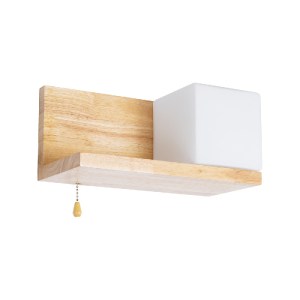 glo-01366-01366_2 GLOBOSTAR® AMITY 01366 ΜΟΝΤΕΡΝΟ ΕΠΙΤΟΙΧΙΟ ΦΩΤΙΣΤΙΚΟ ΑΠΛΙΚΑ ΜΟΝΟΦΩΤΟ 1 X E27 IP20 ΜΠΕΖ ΞΥΛΟ