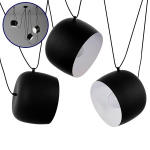 glo-01375-01375_0_0 GLOBOSTAR® JASPER 01375 ΜΟΝΤΕΡΝΟ ΚΡΕΜΑΣΤΟ ΦΩΤΙΣΤΙΚΟ ΑΝΑΡΤΗΣΗ ΣΕΤ ΤΡΙΦΩΤΟ 3 X E27 IP20 ΜΑΥΡ