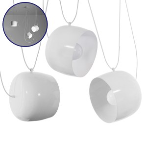 glo-01376-01376_0_0 GLOBOSTAR® JASPER 01376 ΜΟΝΤΕΡΝΟ ΚΡΕΜΑΣΤΟ ΦΩΤΙΣΤΙΚΟ ΚΑΜΠΑΝΑ ΣΕΤ ΤΡΙΦΩΤΟ 3 X E27 IP20 ΛΕΥΚΟ