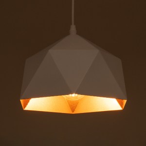 glo-01377-01377_2 GLOBOSTAR® HEXAGON 01377 ΜΟΝΤΕΡΝΟ ΚΡΕΜΑΣΤΟ ΦΩΤΙΣΤΙΚΟ ΚΑΜΠΑΝΑ ΜΟΝΟΦΩΤΟ 1 X E27 IP20 ΛΕΥΚΟ &