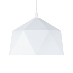 glo-01377-01377_4 GLOBOSTAR® HEXAGON 01377 ΜΟΝΤΕΡΝΟ ΚΡΕΜΑΣΤΟ ΦΩΤΙΣΤΙΚΟ ΚΑΜΠΑΝΑ ΜΟΝΟΦΩΤΟ 1 X E27 IP20 ΛΕΥΚΟ &