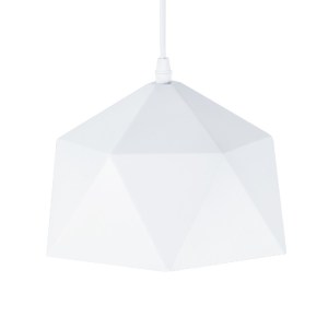 glo-01377-01377_6 GLOBOSTAR® HEXAGON 01377 ΜΟΝΤΕΡΝΟ ΚΡΕΜΑΣΤΟ ΦΩΤΙΣΤΙΚΟ ΚΑΜΠΑΝΑ ΜΟΝΟΦΩΤΟ 1 X E27 IP20 ΛΕΥΚΟ &