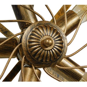 glo-01381-01381_005 GLOBOSTAR® FAN 01381 VINTAGE ΕΠΙΤΟΙΧΙΟ ΦΩΤΙΣΤΙΚΟ ΑΠΛΙΚΑ ΠΟΛΥΦΩΤΟ 5 X E27 IP20 ΧΑΛΚΙΝΟ ΜΕΤΑ