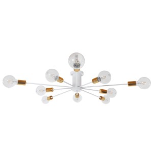 glo-01383-01383_2 GLOBOSTAR® OLINDA 01383 ΜΟΝΤΕΡΝΟ ΦΩΤΙΣΤΙΚΟ ΟΡΟΦΗΣ ΠΛΕΓΜΑ ΠΟΛΥΦΩΤΟ 10 X E27 IP20 ΛΕΥΚΟ & ΧΡ
