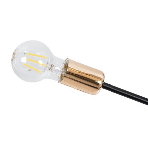glo-01384-01384_8 GLOBOSTAR® OLINDA 01384 ΜΟΝΤΕΡΝΟ ΦΩΤΙΣΤΙΚΟ ΟΡΟΦΗΣ ΠΛΕΓΜΑ ΠΟΛΥΦΩΤΟ 6 X E27 IP20 ΜΑΥΡΟ & ΧΑΛ