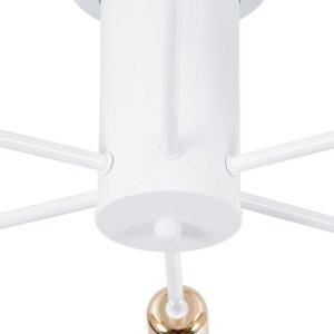 glo-01385-01385_8 GLOBOSTAR® OLINDA 01385 ΜΟΝΤΕΡΝΟ ΦΩΤΙΣΤΙΚΟ ΟΡΟΦΗΣ ΠΛΕΓΜΑ ΠΟΛΥΦΩΤΟ 6 X E27 IP20 ΛΕΥΚΟ & ΧΑΛ