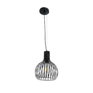glo-01386-01386_4 GLOBOSTAR® SCANDI 01386 VINTAGE ΚΡΕΜΑΣΤΟ ΦΩΤΙΣΤΙΚΟ ΠΛΕΓΜΑ ΜΟΝΟΦΩΤΟ 1 X E27 IP20 ΜΑΥΡΟ ΜΕΤΑ