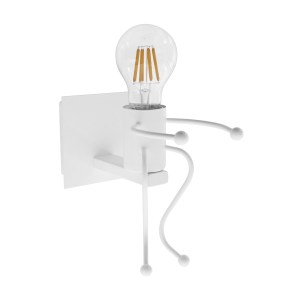 glo-01389-01389_2 GLOBOSTAR® LITTLE MAN 01389 ΜΟΝΤΕΡΝΟ ΕΠΙΤΟΙΧΙΟ ΦΩΤΙΣΤΙΚΟ ΑΠΛΙΚΑ ΜΟΝΟΦΩΤΟ 1 X E27 IP20 ΛΕΥΚ
