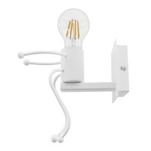 glo-01389-01389_4 GLOBOSTAR® LITTLE MAN 01389 ΜΟΝΤΕΡΝΟ ΕΠΙΤΟΙΧΙΟ ΦΩΤΙΣΤΙΚΟ ΑΠΛΙΚΑ ΜΟΝΟΦΩΤΟ 1 X E27 IP20 ΛΕΥΚ