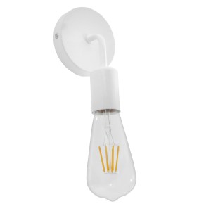 glo-01397-01397_0_0 GLOBOSTAR® DON 01397 VINTAGE ΕΠΙΤΟΙΧΙΟ ΦΩΤΙΣΤΙΚΟ ΑΠΛΙΚΑ ΜΟΝΟΦΩΤΟ 1 X E27 IP20 ΛΕΥΚΟ ΜΕΤΑΛΛ