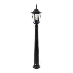 glo-01401-01401_4 GLOBOSTAR® ELLIPSE 01401 VINTAGE ΦΩΤΙΣΤΙΚΟ ΚΟΛΩΝΑΚΙ ΚΗΠΟΥ  ΜΟΝΟΦΩΤΟ 1 X E27 ΜΑΥΡΟ ΜΕΤΑΛΛΙΚ